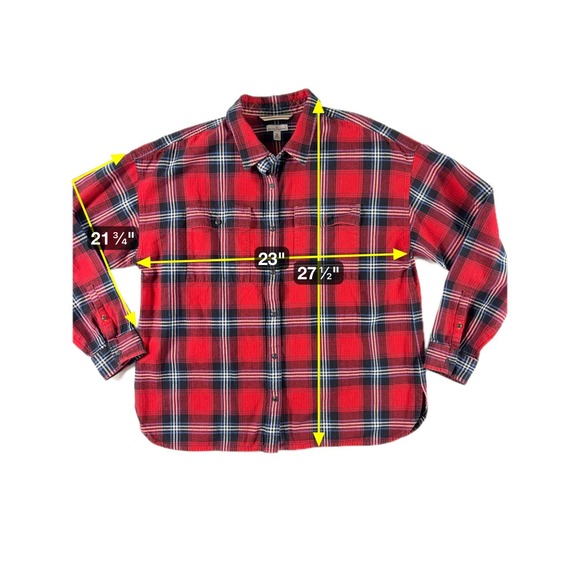 LL Bean Signature Camp Flannel Shirt Womens XL Plaid Heavyweight Lumberjack Cozy - Picture 8 of 8